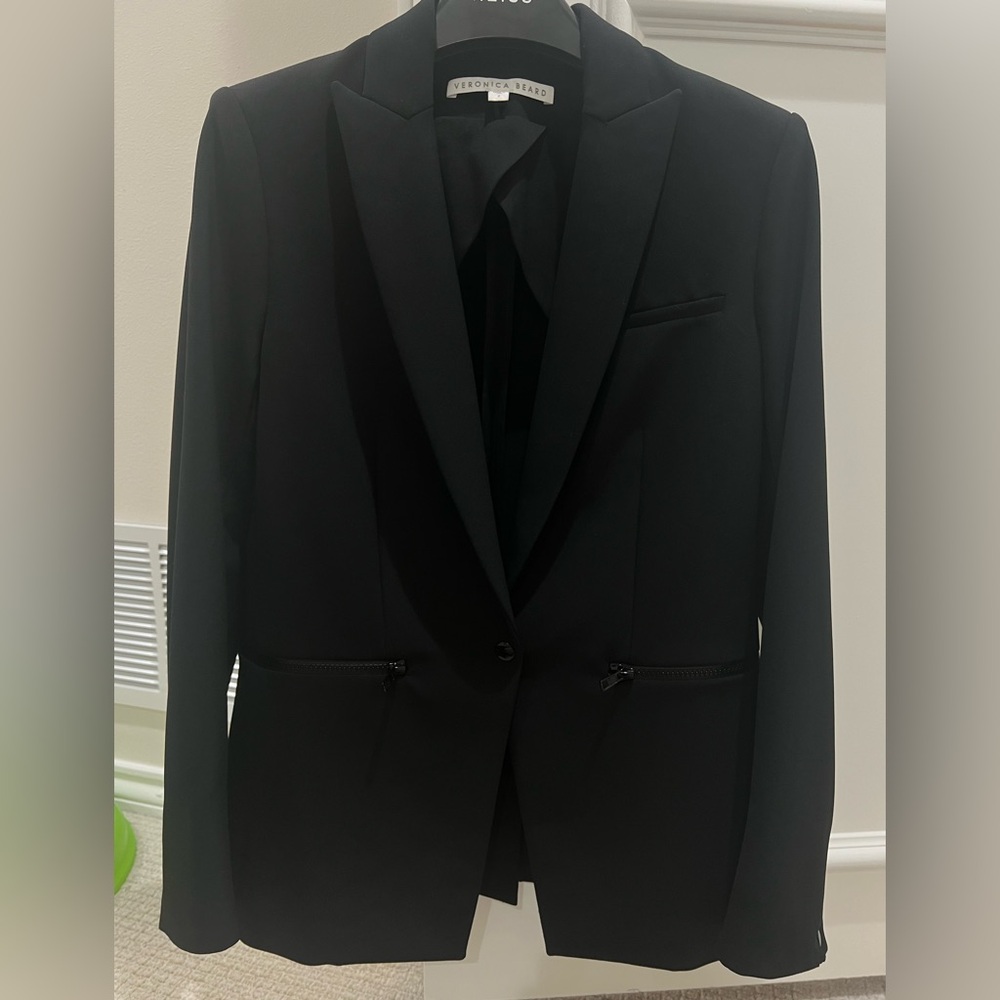 Veronica Beard Black Scuba Jacket - 2